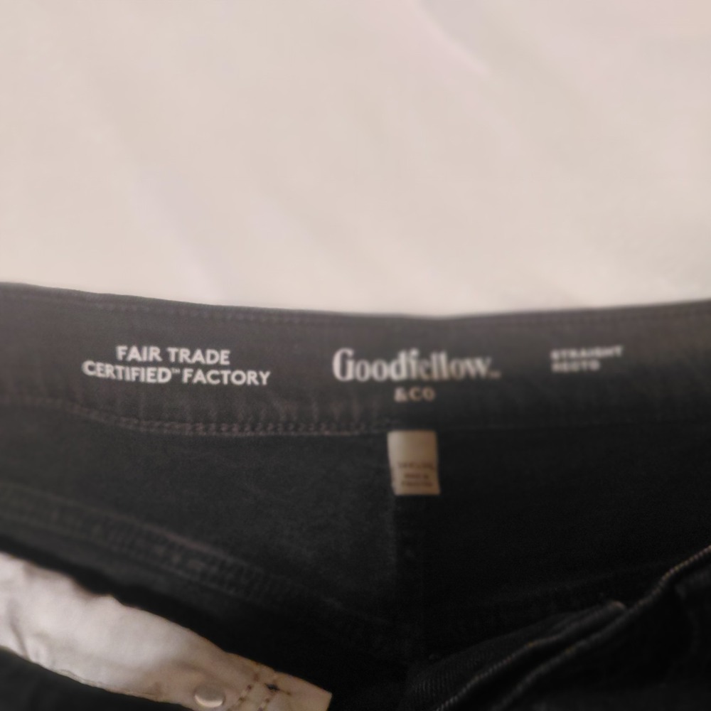 Goodfellow & Co Jeans Mens 34x32 Black Straight Leg Denim Pants Casual - Picture 4 of 8